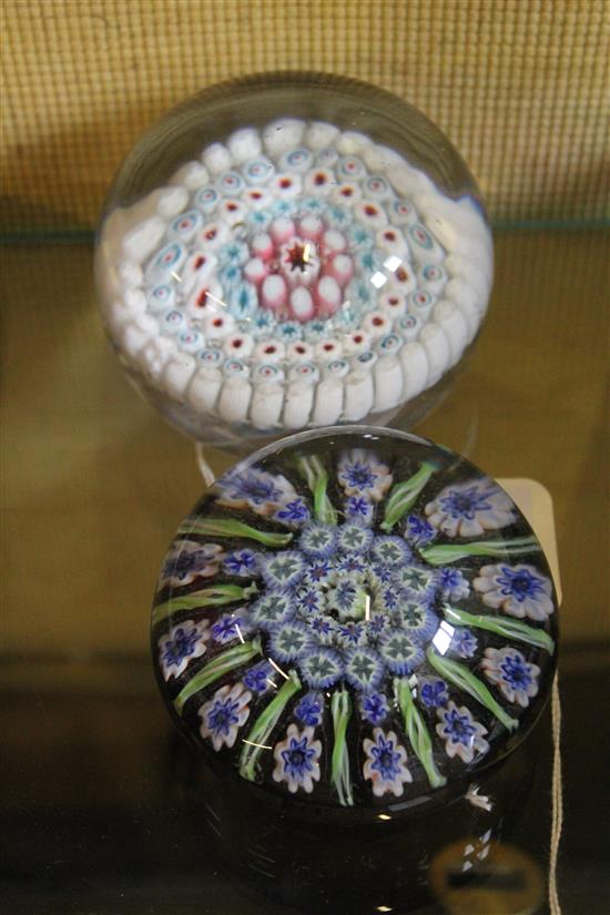 Two 19th century millefiore paperweights